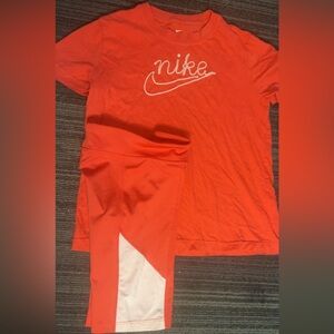 Nike Girls Orange Cream Activewear Set